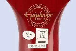 epiphone label china