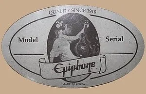 epiphone label korea 1988 2011