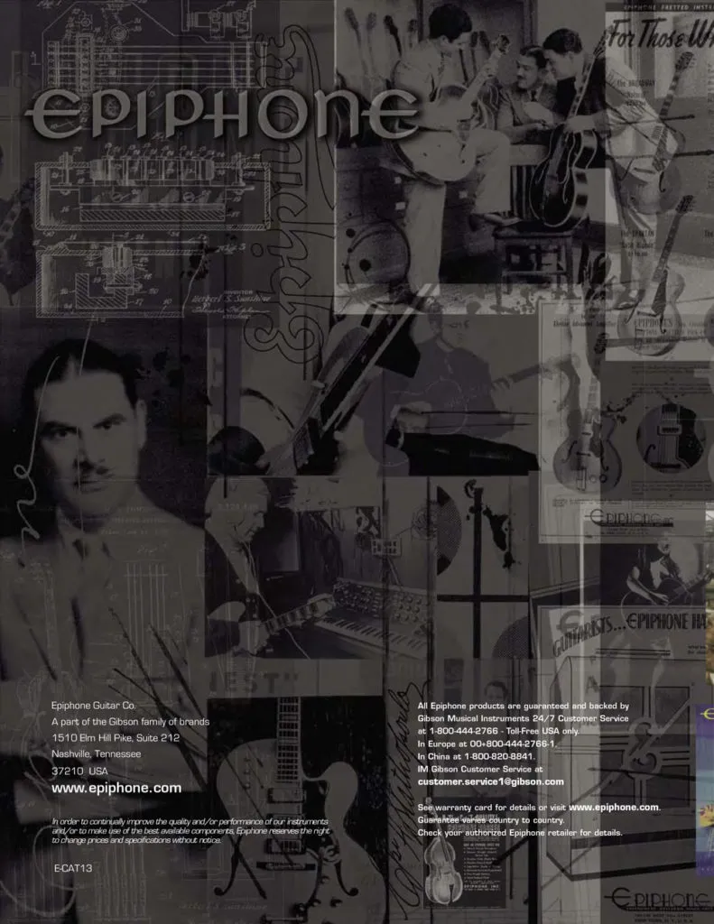 Epiphone Catalog 2013