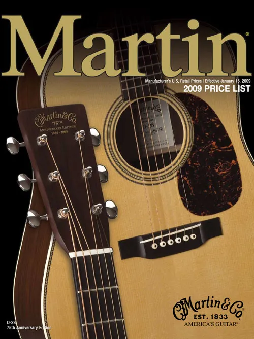 Martin Pricelist 2009 Guitars