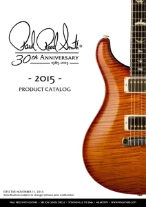 PRS Catalog 2015 Guitars