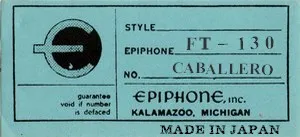Epiphone blue label 1970-1975