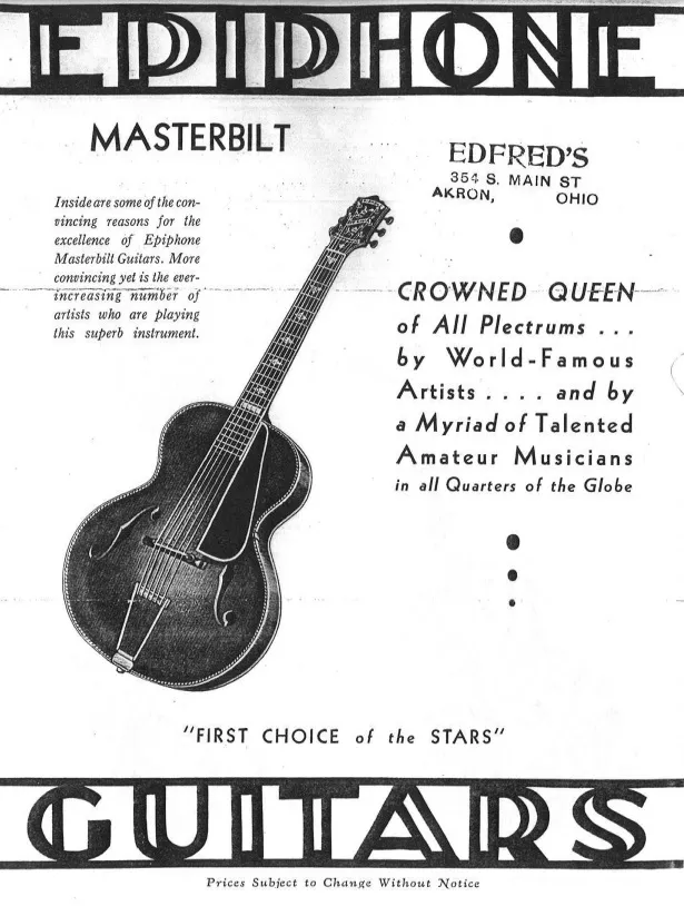 Epiphone Catalog 1933