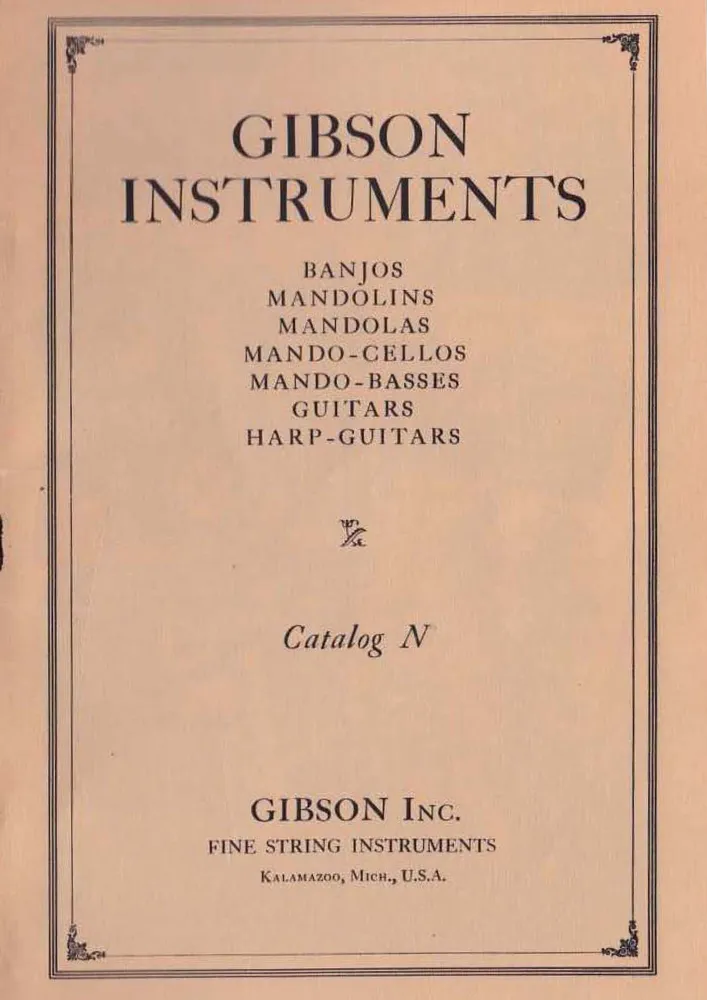 Gibson Catalog 1923