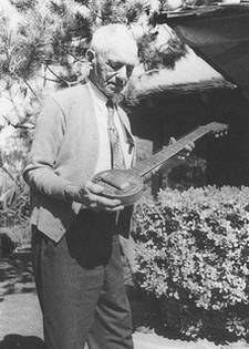 Adolph Rickenbacker with his 'Frying Pan'