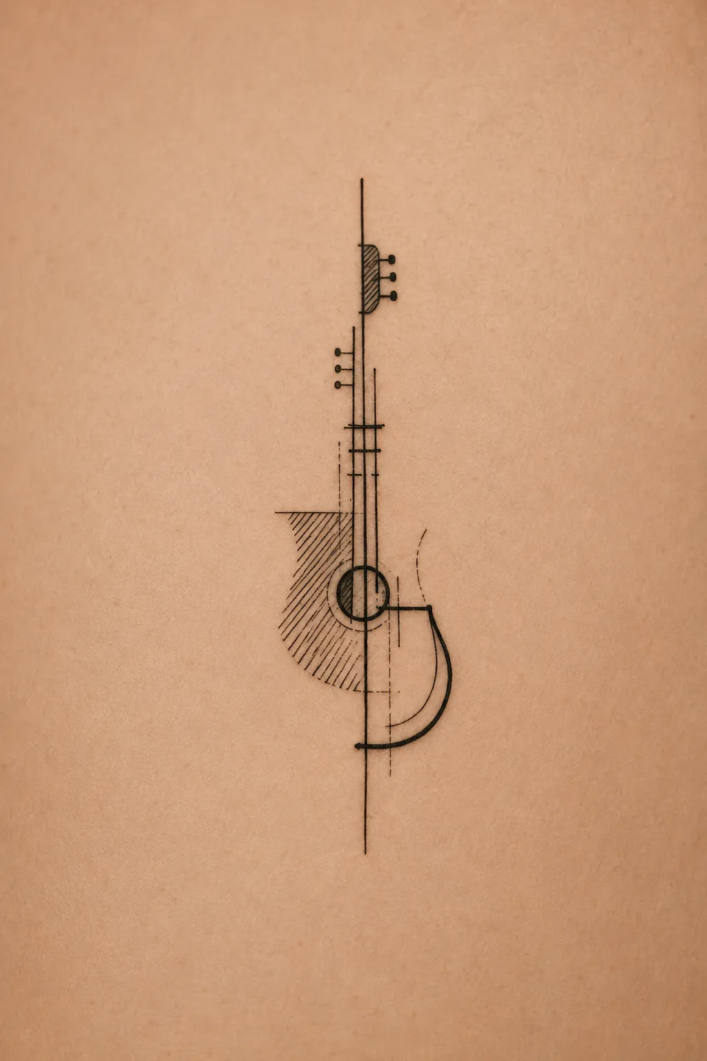 abstract guitar tattoo 11
