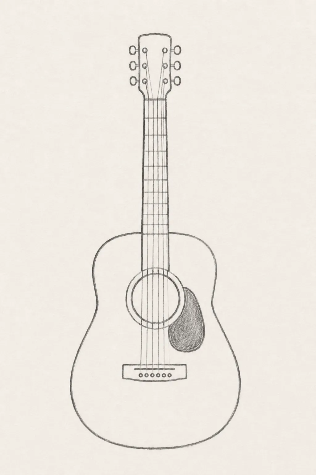 How to Draw a Guitar in 5 Minutes