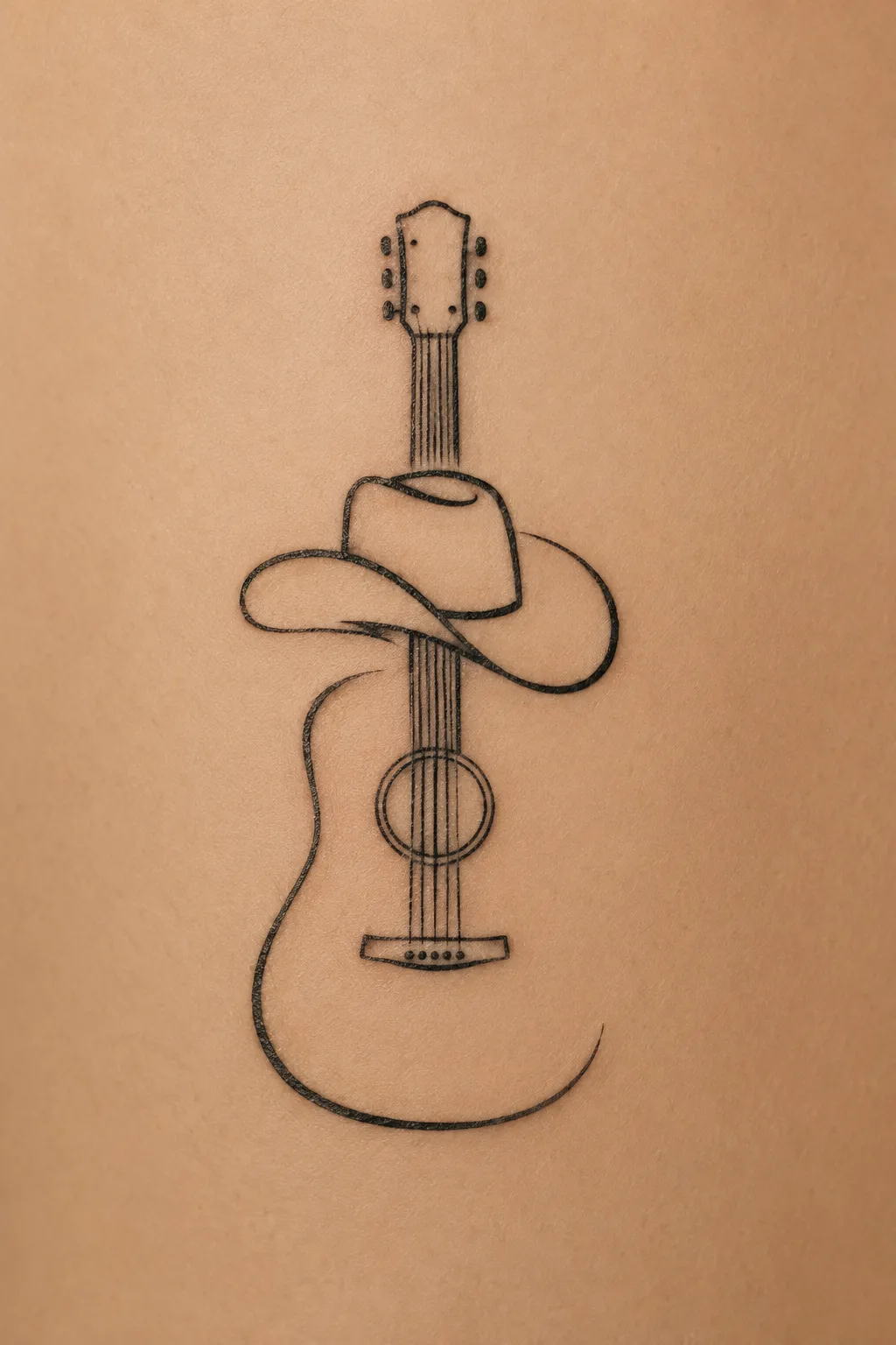 acoustic guitar tattoo 03