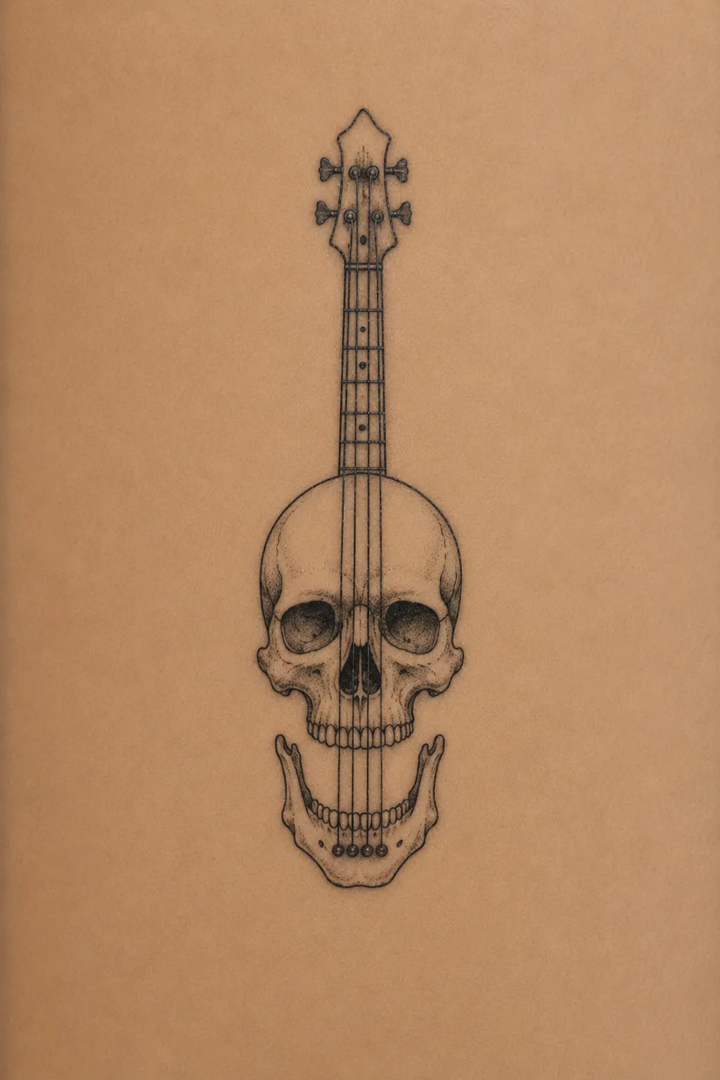 bass guitar tattoo 02