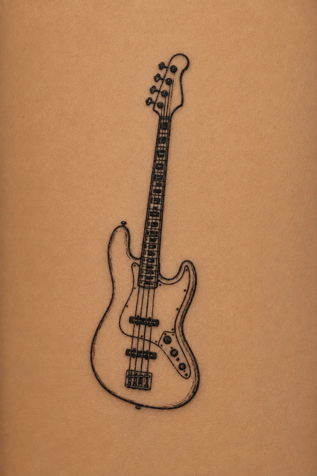bass guitar tattoo 07