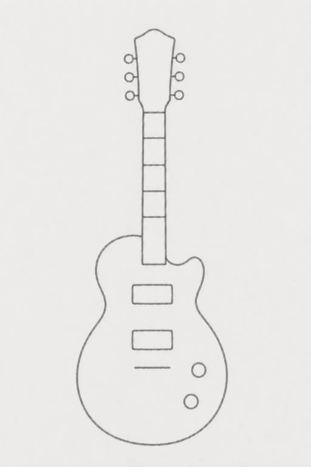 easy electric guitar drawing 2