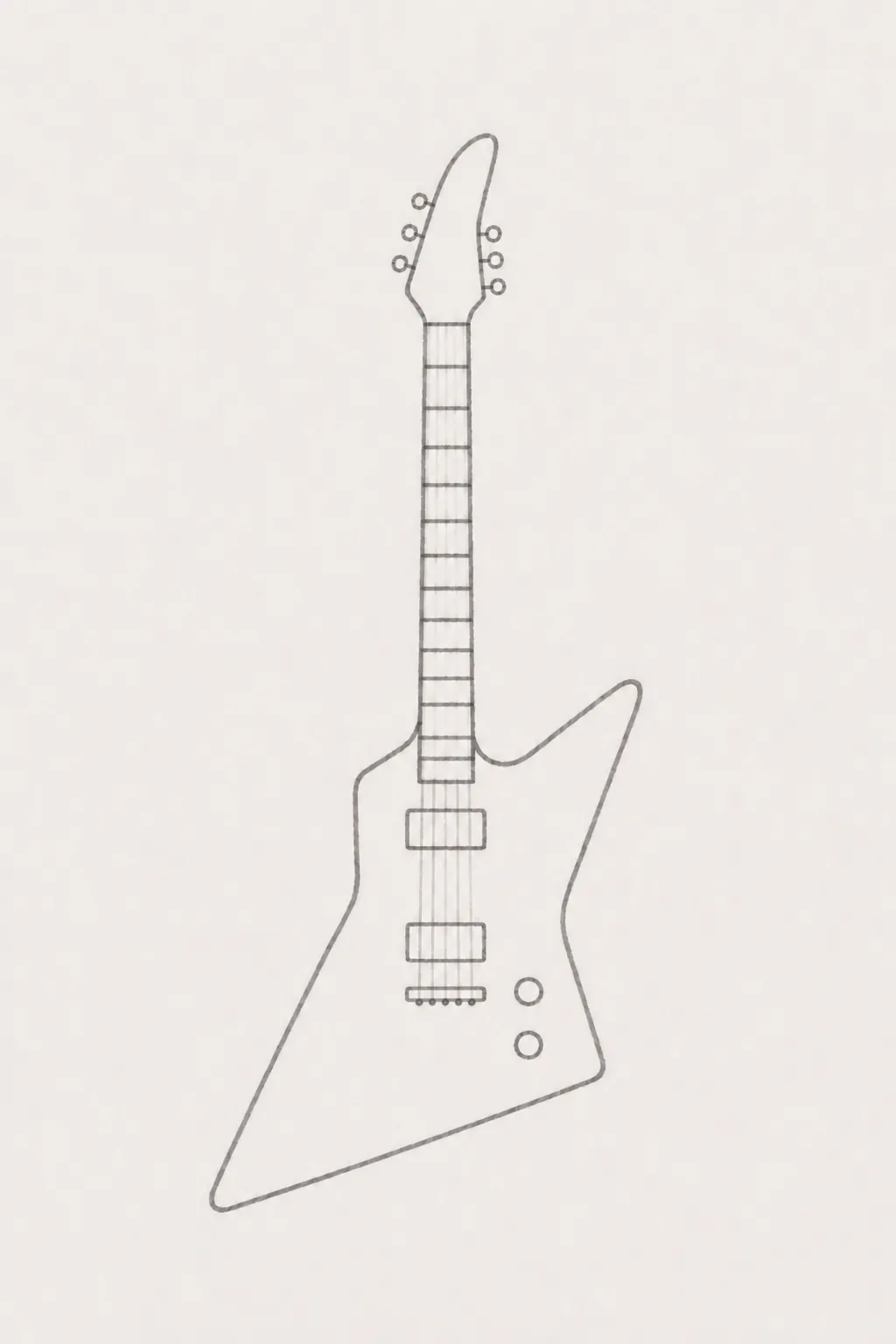 easy electric guitar drawing 4