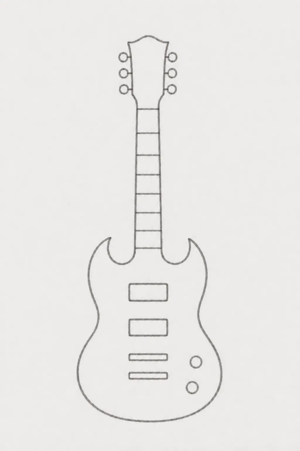 easy electric guitar drawing 6