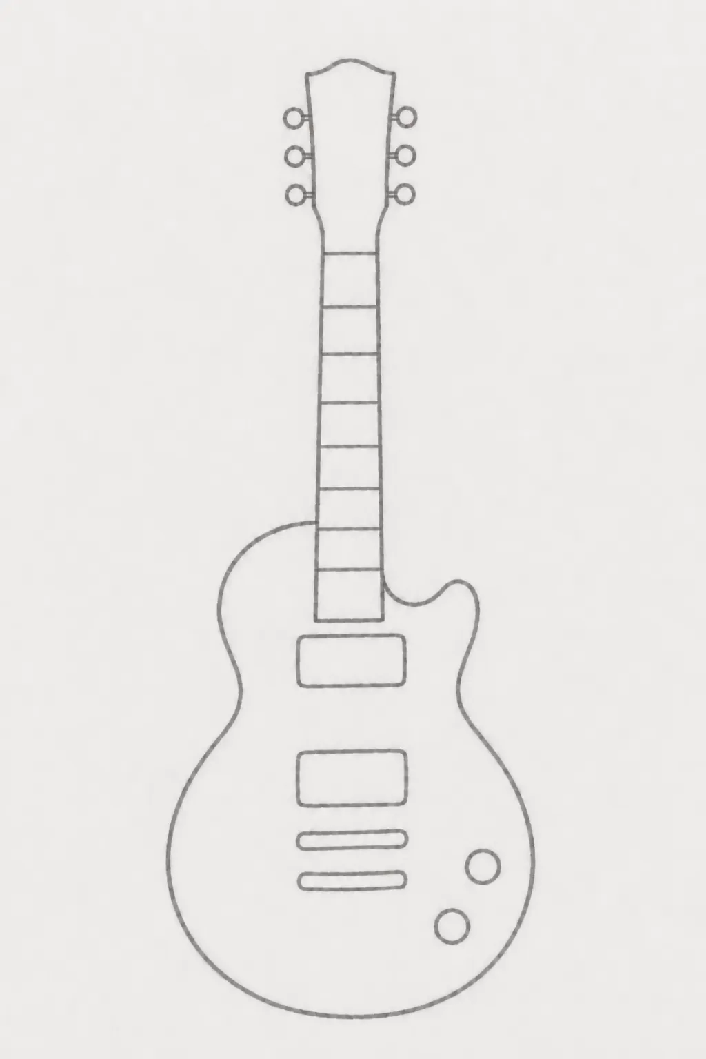 easy electric guitar drawing 7