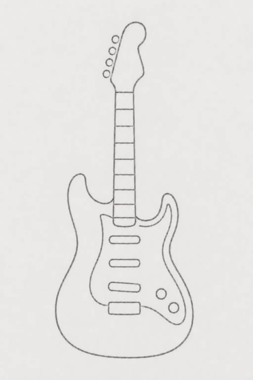 easy electric guitar drawing 8