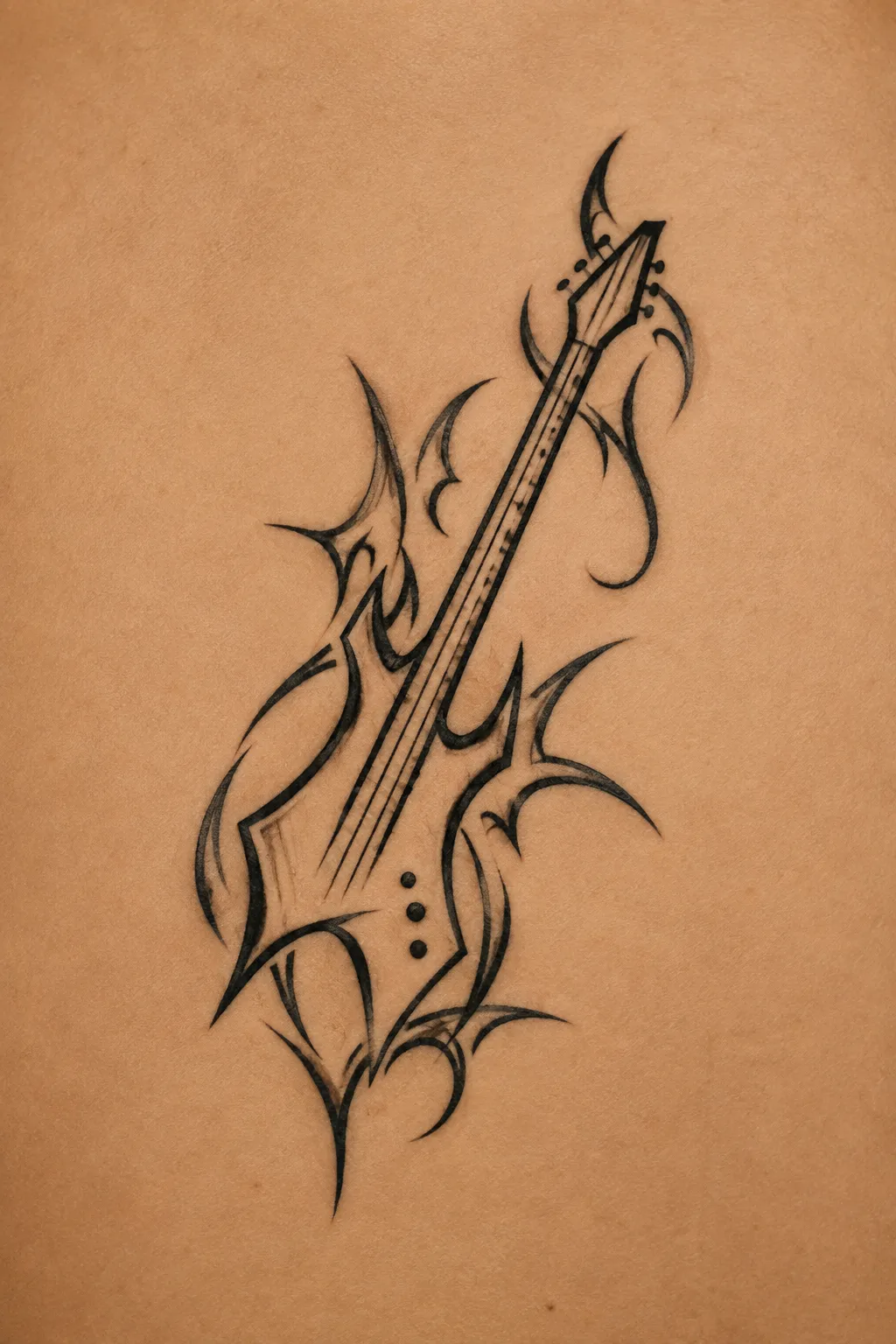 electric guitar tattoo 01