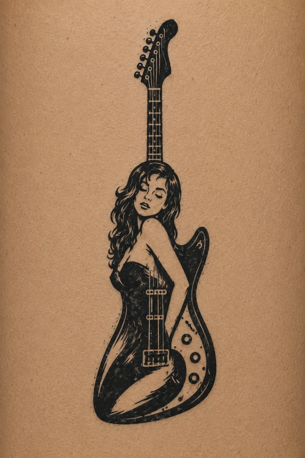 electric guitar tattoo 08