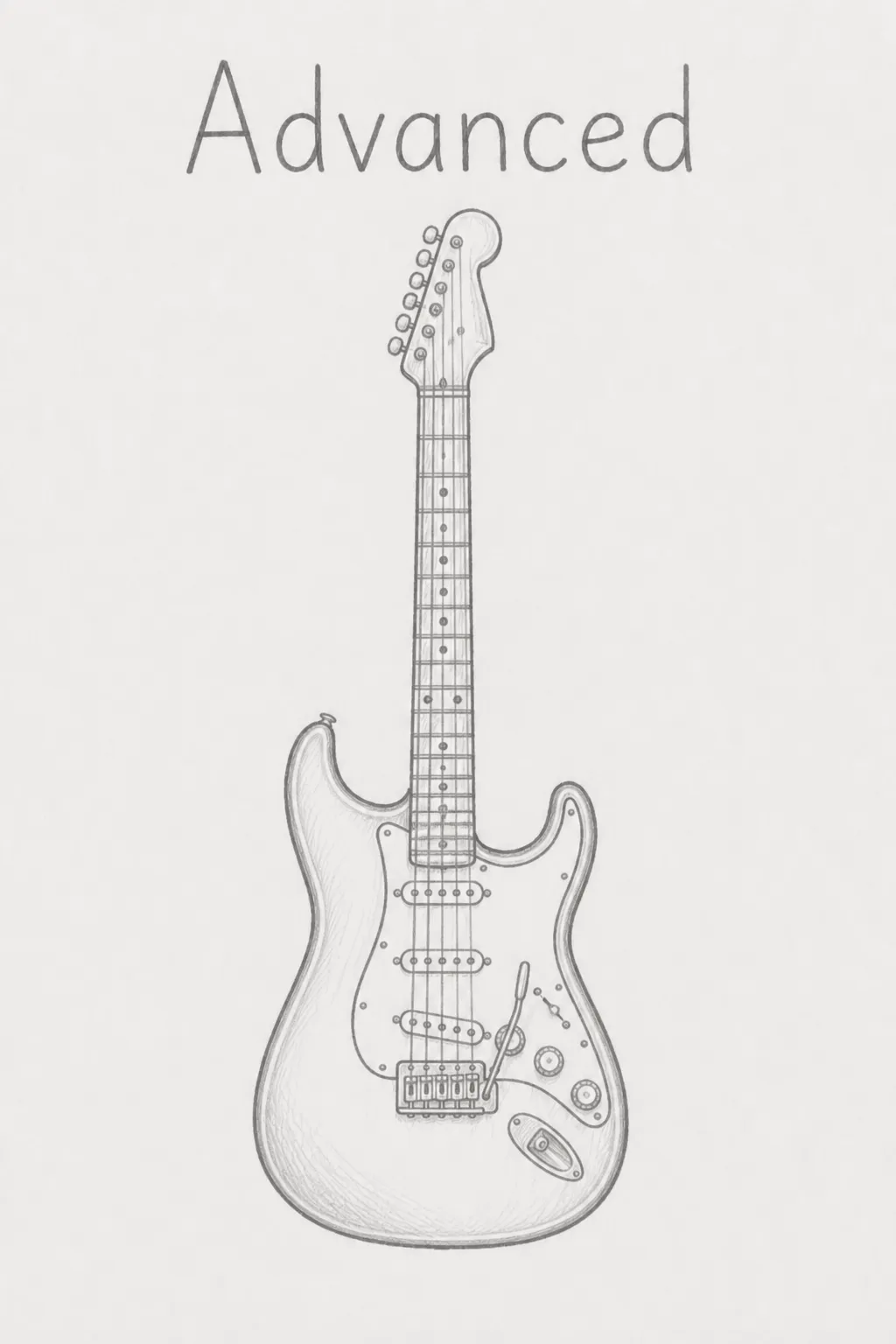 guitar drawing advanced