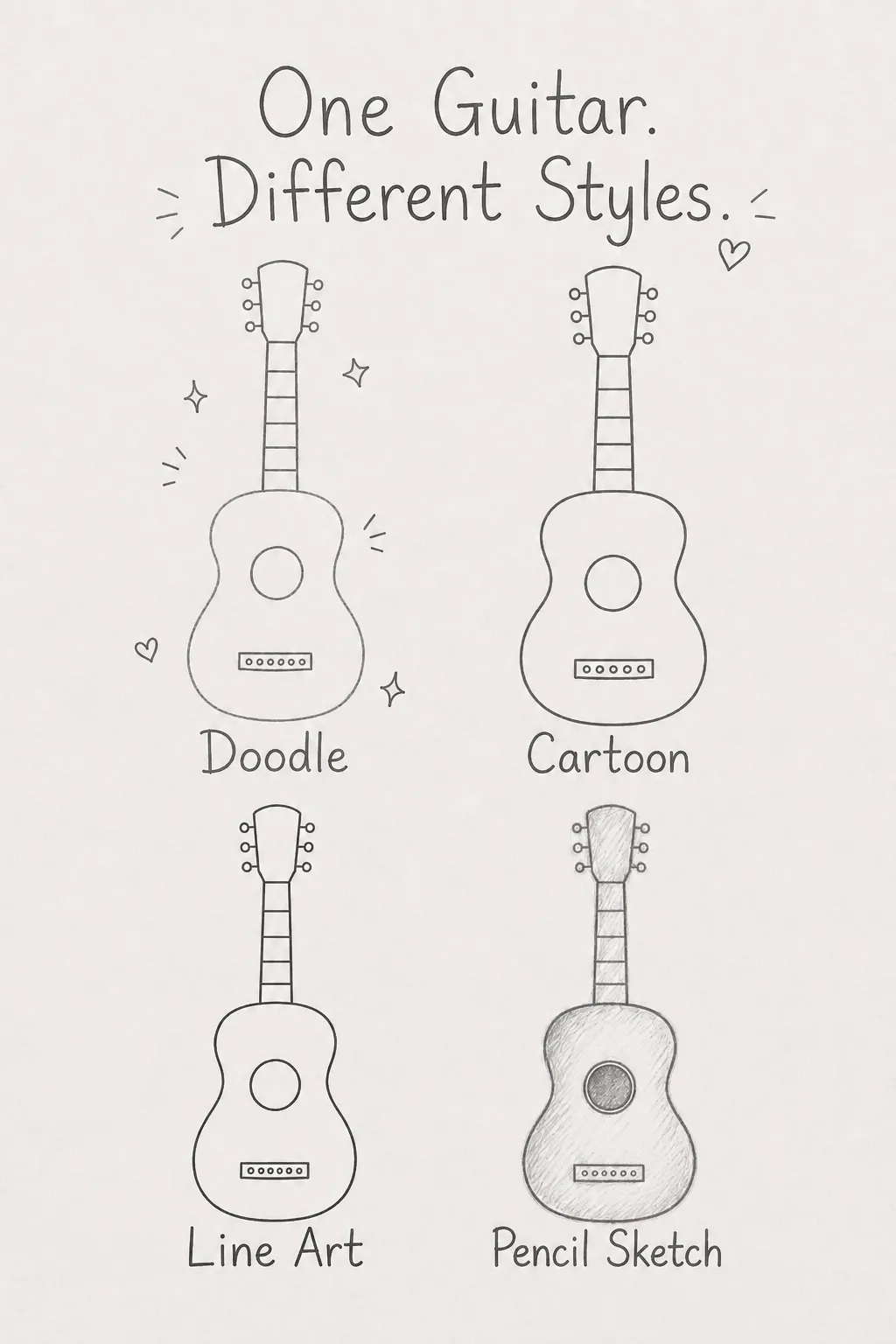 guitar drawing styles
