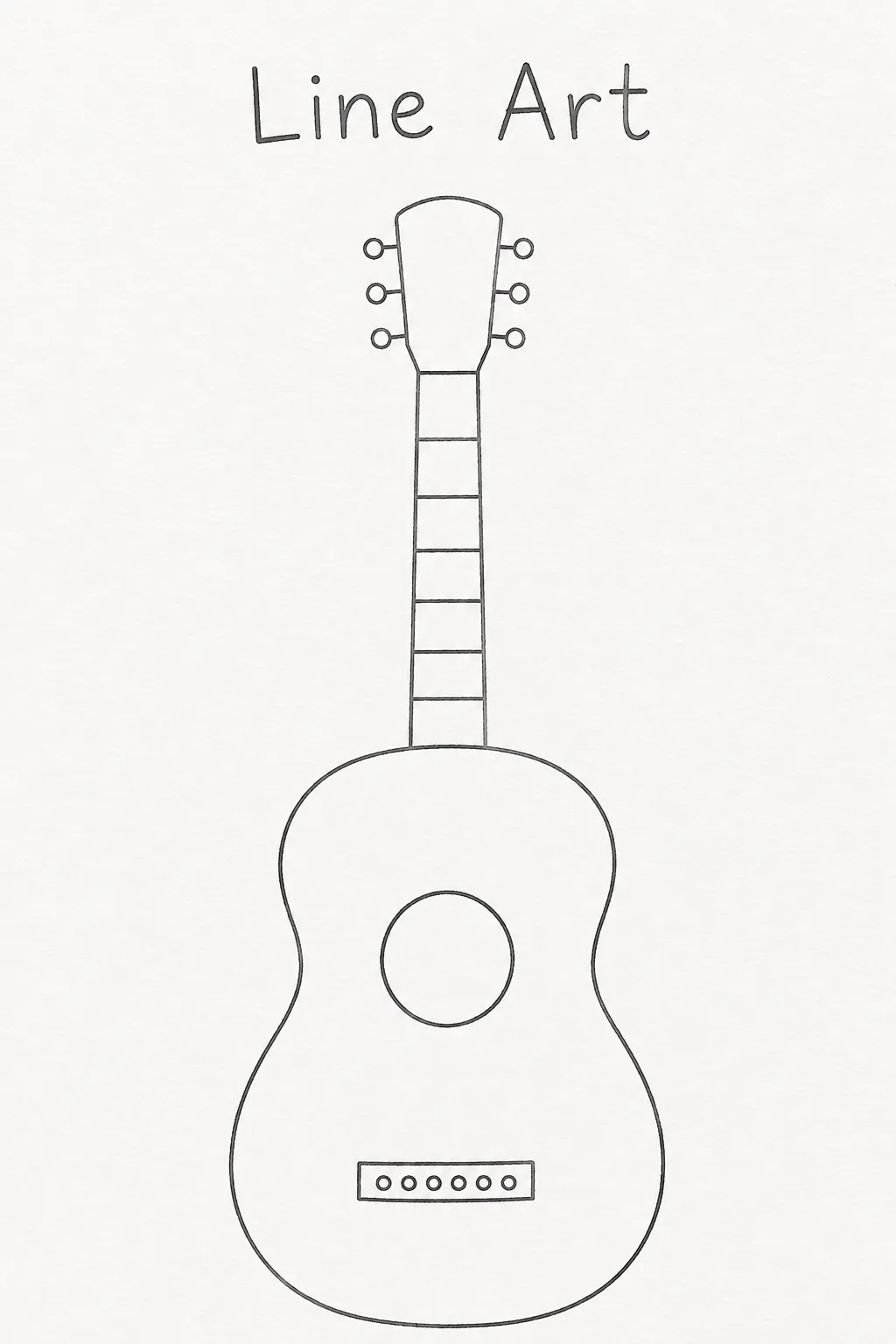 guitar line art