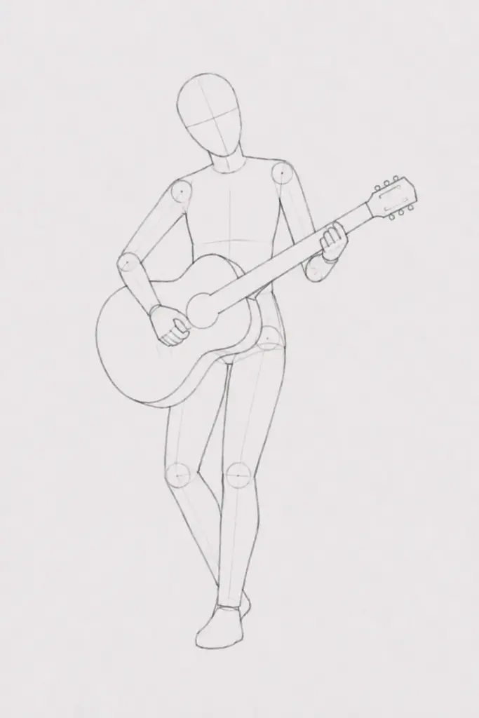 guitar pose drawing 5