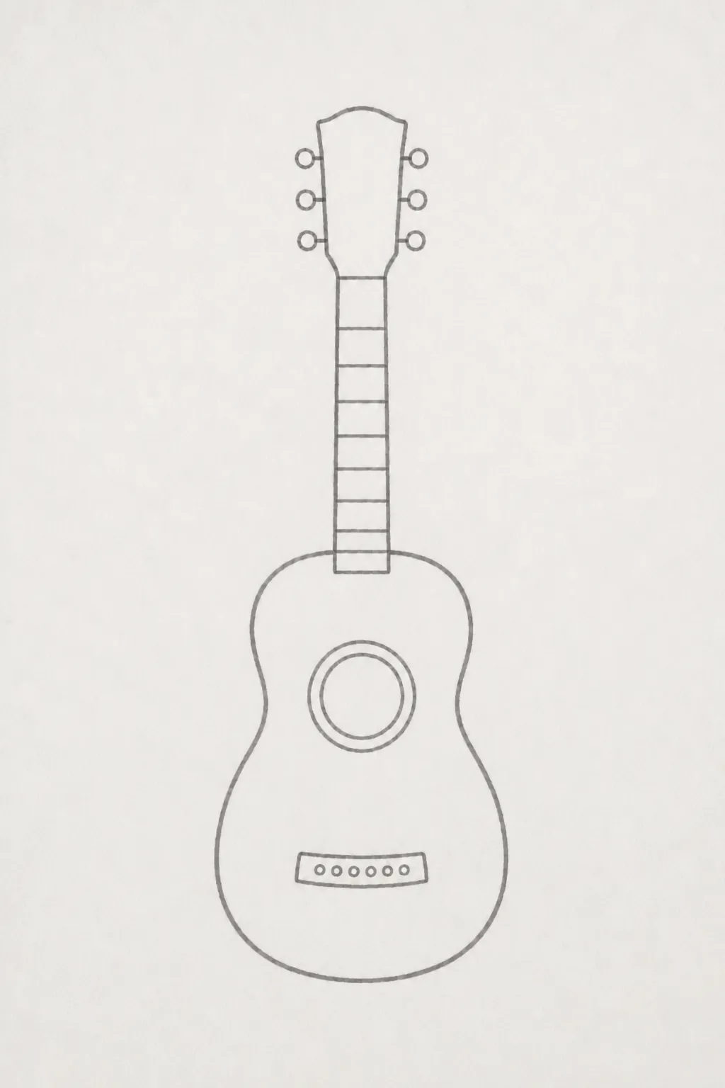 simple guitars drawing 7