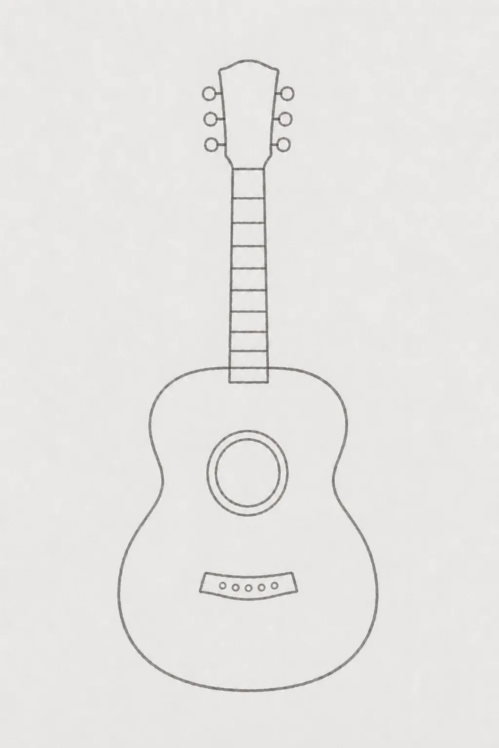 simple guitars drawing 8
