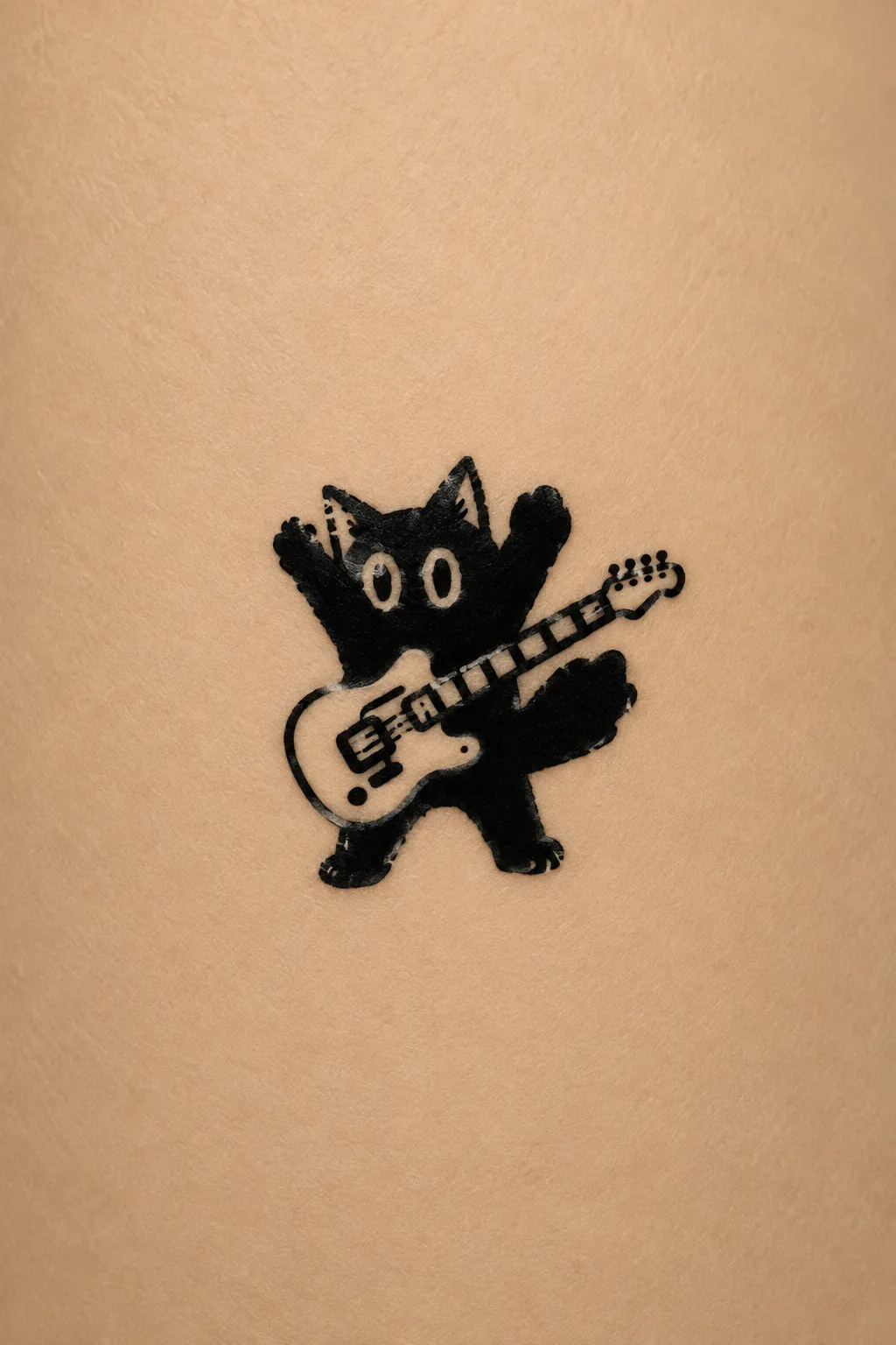 small guitar tattoo 02