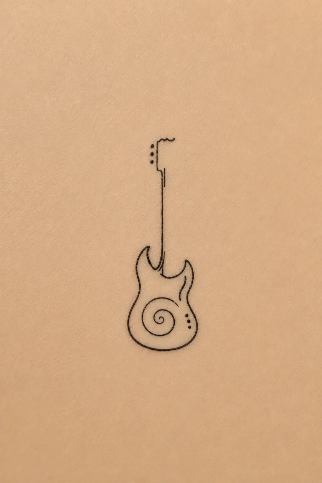 small guitar tattoo 03