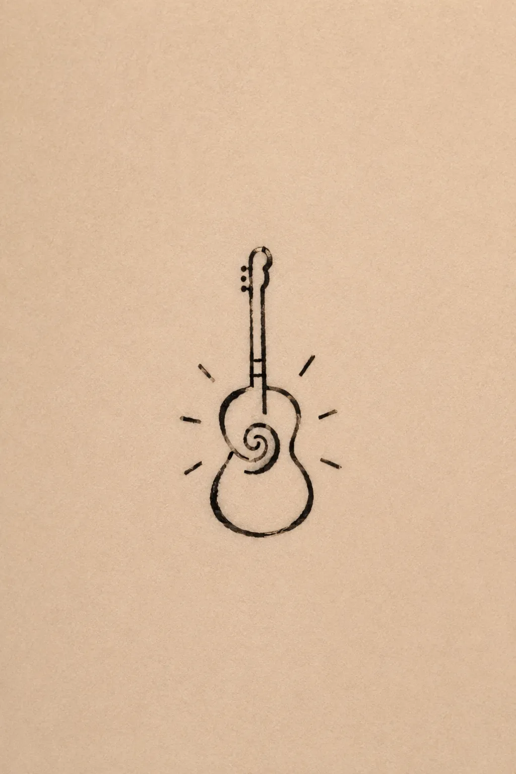 small guitar tattoo 07