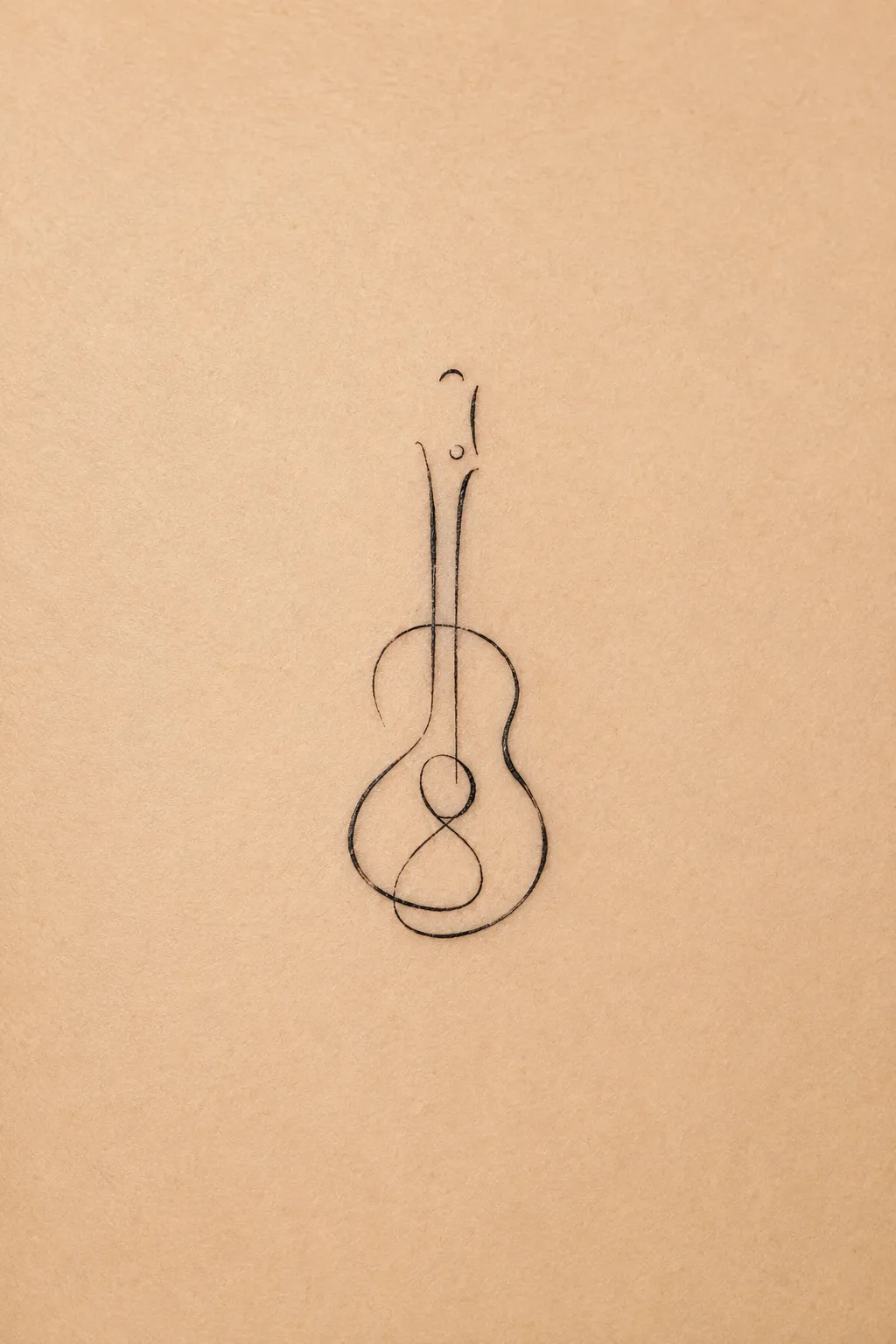 small guitar tattoo 11