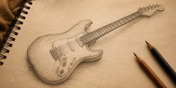 guitar sketch 600