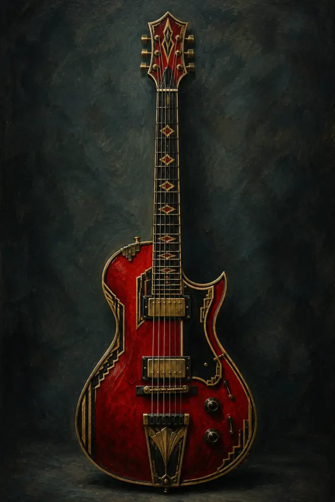 red guitar aesthetic 56 53