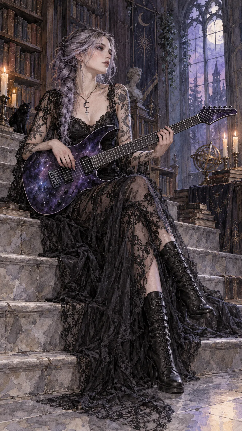 50 gothic guitar girl