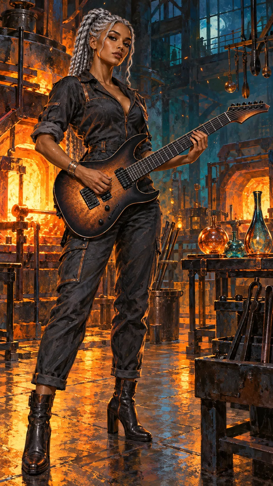 56 fantasy rock guitar girl