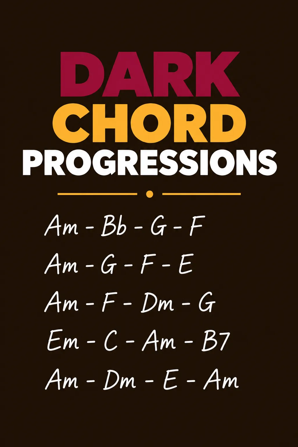 Dark Guitar Chord Progressions