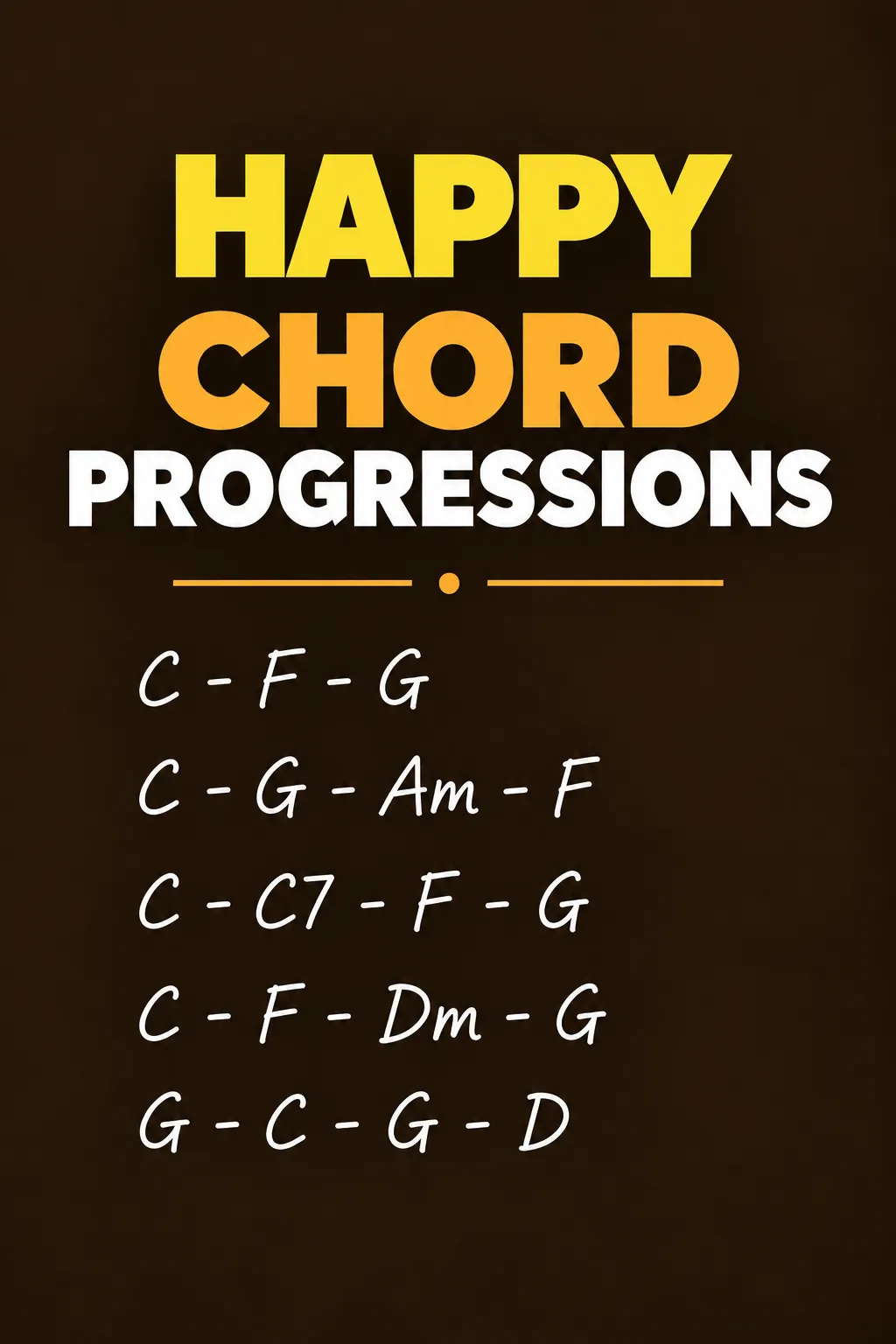 Happy Guitar Chord Progressions